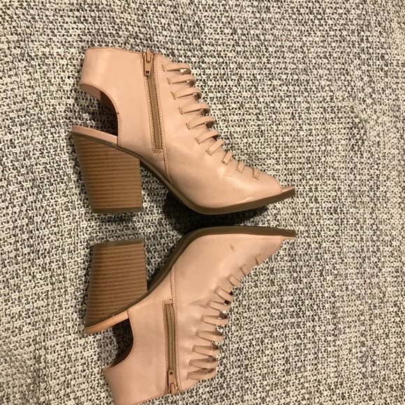 Rampage Peep-Toe Block Heels Booties 9.5 - Picture 4 of 6